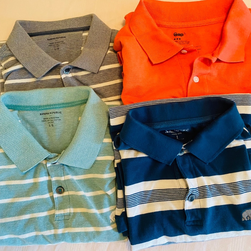 Banana republic men polo shirt L bundle